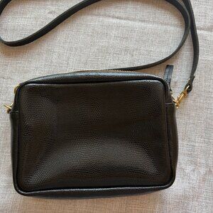 Clare V. Midi Sac in Black Leather EUC